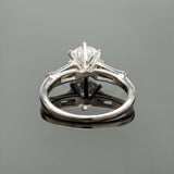 Retro 18k Diamond Engagement Ring 1.04ct Center