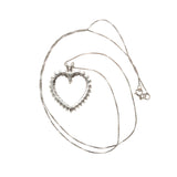 Estate 14k Diamond Heart Necklace .60ctw