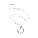 Estate 14k Diamond Heart Necklace .60ctw