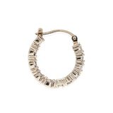 Estate 14kt White Gold + Diamond Inside-Out Hoop Earrings 1.10ctw