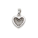 CARTIER 18kt White Gold + Diamond Heart Pendant