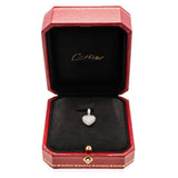 CARTIER 18kt White Gold + Diamond Heart Pendant