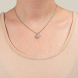 CARTIER 18kt White Gold + Diamond Heart Pendant