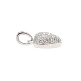 CARTIER 18kt White Gold + Diamond Heart Pendant