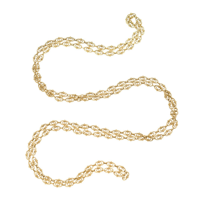 Victorian 18kt Fancy Link Chain Necklace 44.5g