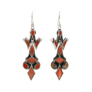 Victorian Sterling Silver & Scottish Agate Earrings