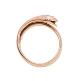 Victorian 14kt Rose Gold + Ruby Snake Ring 0.85ctw