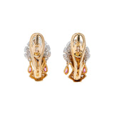 CARRERA Y CARRERA Retro 18kt Mixed Metals, Diamond, Ruby + Emerald Royal Princess Earrings/Pendant Necklace Set