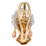 CARRERA Y CARRERA Retro 18kt Mixed Metals, Diamond, Ruby + Emerald Royal Princess Earrings/Pendant Necklace Set