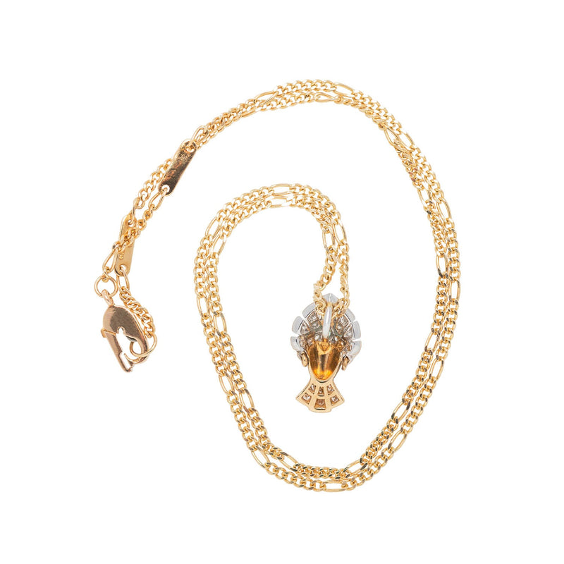 CARRERA Y CARRERA Retro 18kt Mixed Metals, Diamond, Ruby + Emerald Royal Princess Earrings/Pendant Necklace Set
