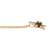Victorian Petite 14kt Rose Cut Diamond Star Pendant & Chain