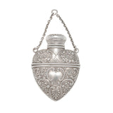 Victorian Sterling Repousse Heart Parfum Bottle