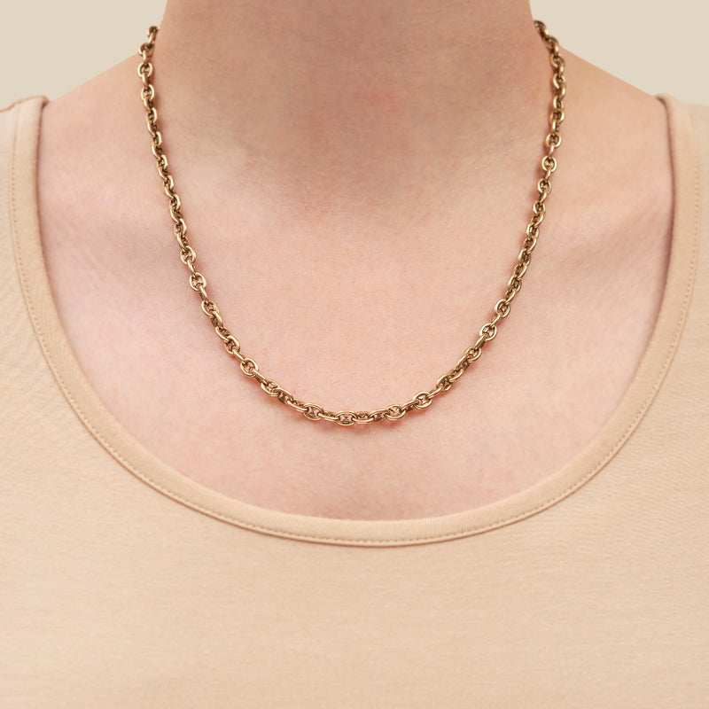 Victorian 9k Petite Mariner Link Necklace
