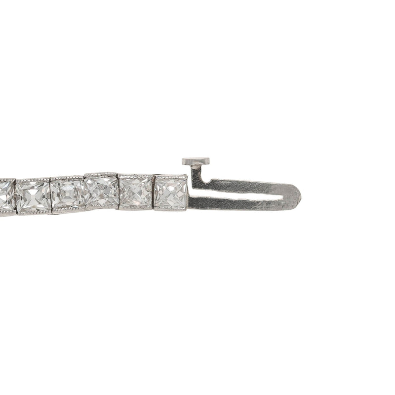 Edwardian Platinum Diamond Line Bracelet 10ctw