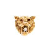 Victorian 10k Diamond Lion Conversion Pendant 0.10ctw