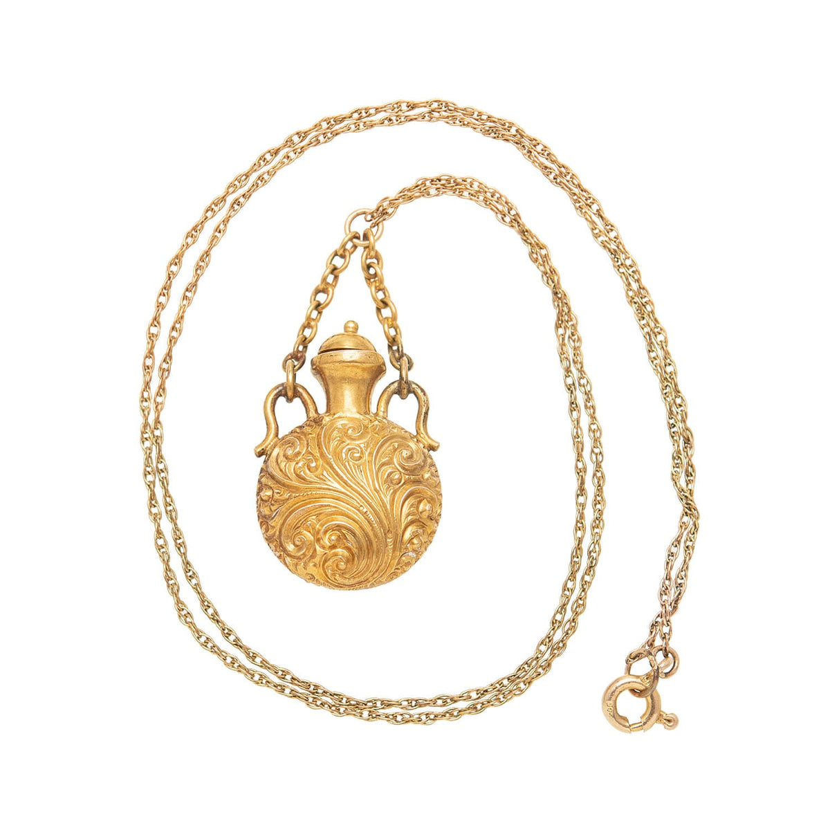 Victorian 15k Diamond Repoussé Vinaigrette Pendant