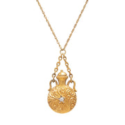 Victorian 15k Diamond Repoussé Vinaigrette Pendant