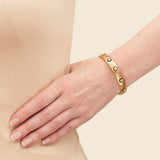 Victorian 10k + Diamond Floral Repousse Bracelet