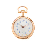 Victorian French 18k Diamond + Enameled Pocket Watch