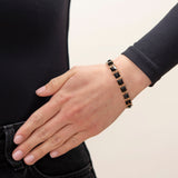 Victorian 14k Yellow Gold & Onyx Link Bracelet