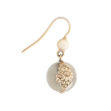 Art Deco Sterling Gilt Pools of Light Rock Quartz Earrings