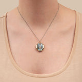 LECOULTRE Art Deco 18k Diamond Enameled Watch Pendant
