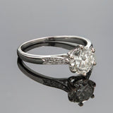 Art Deco Platinum Diamond Engagement Ring 1.26ct