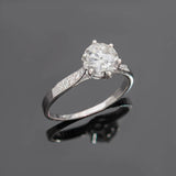 Art Deco Platinum Diamond Engagement Ring 1.26ct