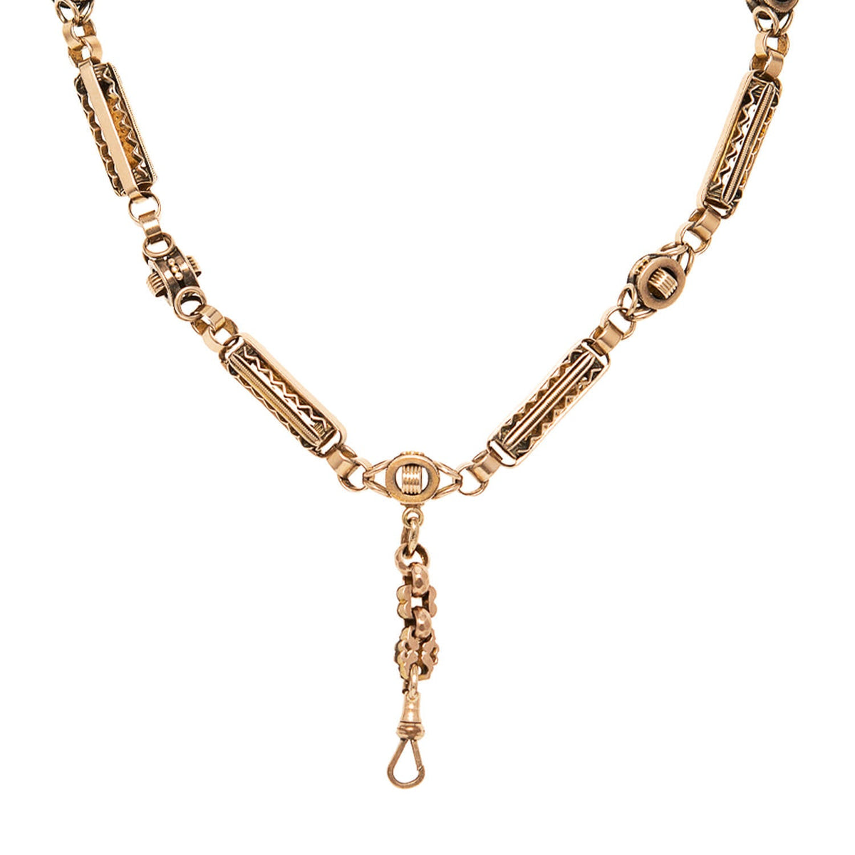 Victorian 14k Watch Chain Necklace 16.5"