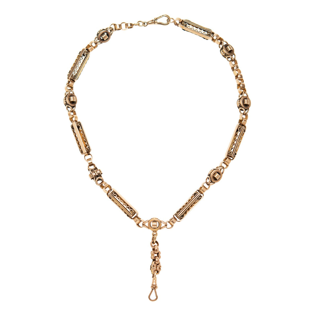 Victorian 14k Watch Chain Necklace 16.5"