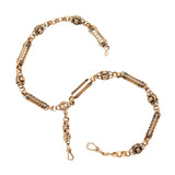 Victorian 14k Fancy Link Watch Chain Necklace 45.8g