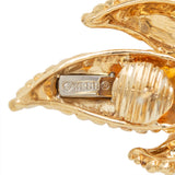 DAVID WEBB Estate 18k Wheat Motif Omega Post Earrings