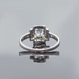 Art Deco 18K Diamond Engagement Ring 0.65ct