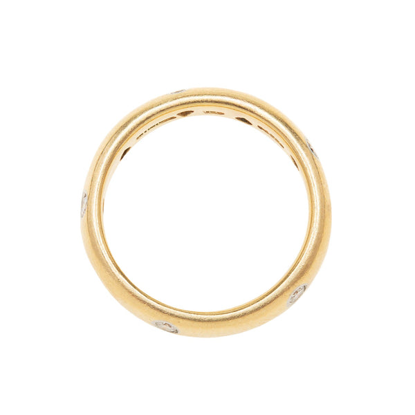 TIFFANY & CO. Estate 18k + Platinum Diamond Band