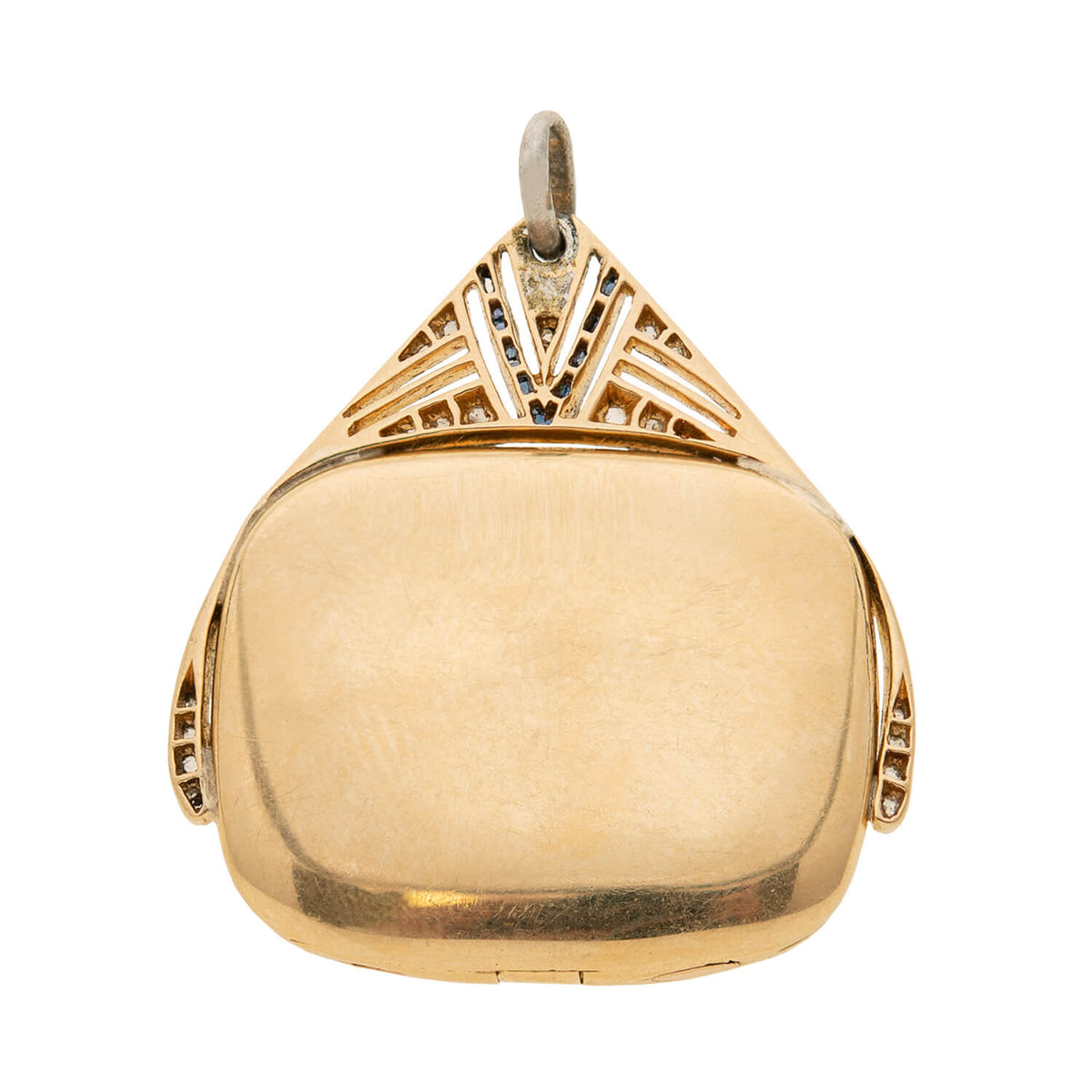 Edwardian 18k & Platinum Enamel & Diamond Lady Locket