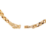 Victorian Gold Multi Stone 5-Fob Bracelet with Hand Clasp