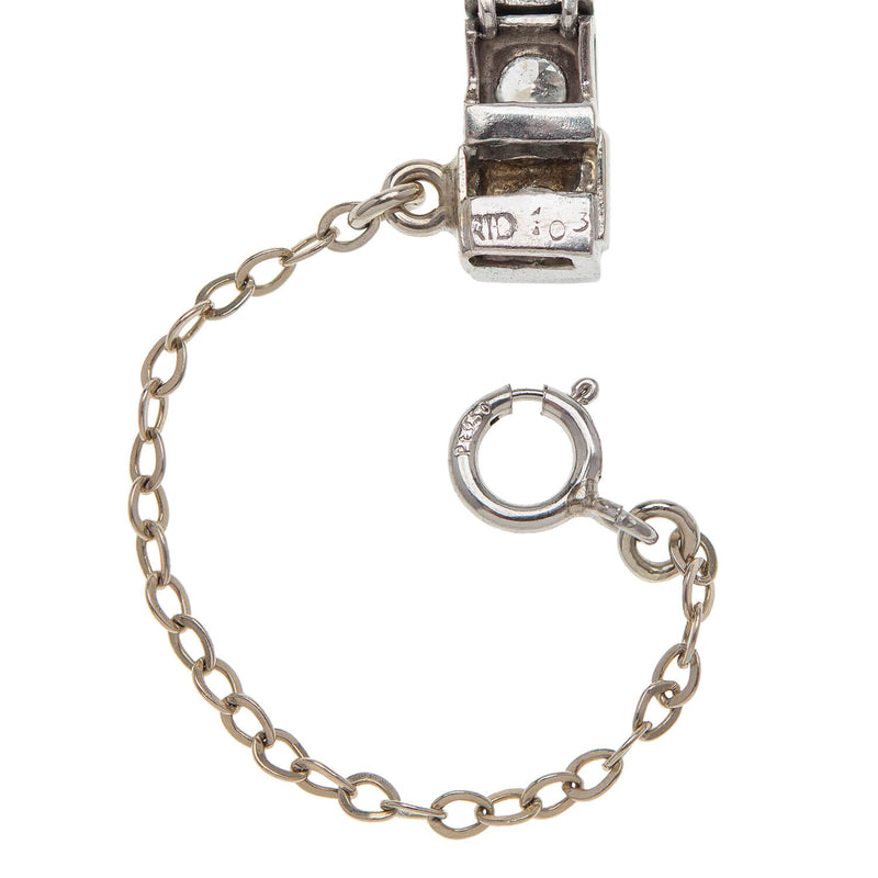 Art Deco Platinum Diamond & Sapphire Line Bracelet