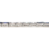 Art Deco Platinum Diamond & Sapphire Line Bracelet