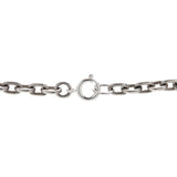 Victorian Sterling Silver Padlock Pendant + Chain Necklace 30"