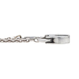 Victorian Sterling Silver Padlock Pendant + Chain Necklace 30"