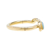 Victorian French 18k Mine Cut Diamond + Opal Snake Bracelet 1.35ctw