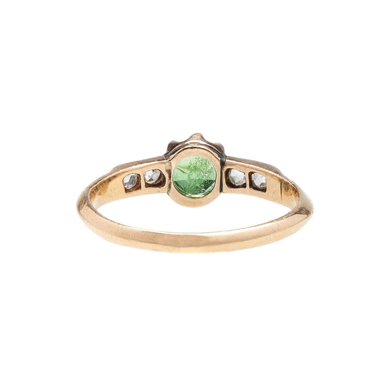 Victorian 18k Demantoid Garnet Ring