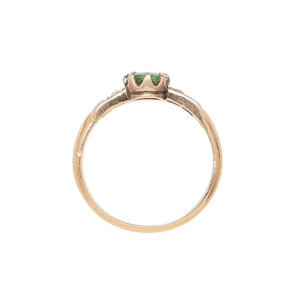 Victorian 18k Demantoid Garnet Ring