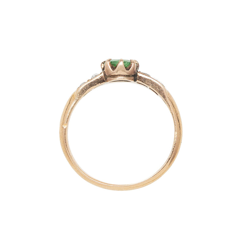 Victorian 18k Demantoid Garnet Ring