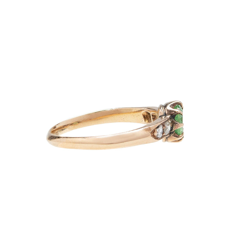 Victorian 18k Demantoid Garnet Ring