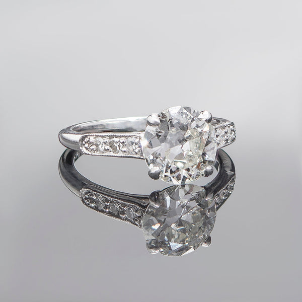 Art Deco Platinum Diamond Ring 1.43ctw