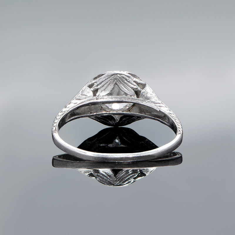 Art Deco Platinum & Diamond Engagement Ring 1.02ct