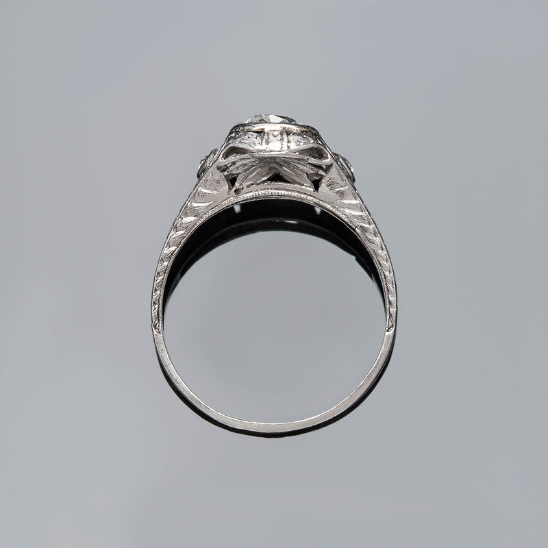 Art Deco Platinum & Diamond Engagement Ring 1.02ct