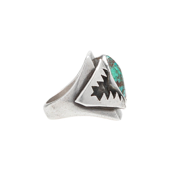 Vintage Pawn Silver & Turquoise Ring