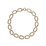 Late Victorian 14k Gold Repoussé Link Bracelet
